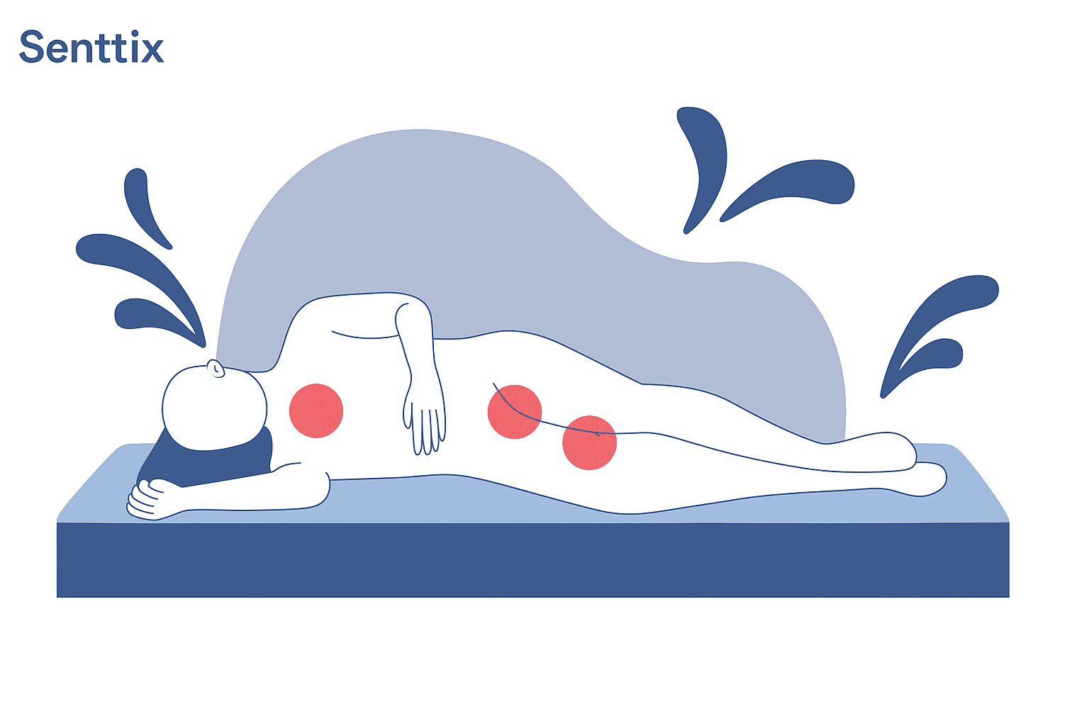 puntos de presión en la espalda al dormir de lado